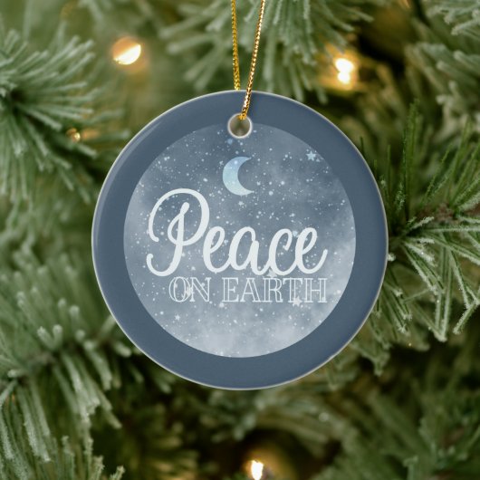 Vrede op aarde Inspirerend kerstfoto Keramisch Ornament (Boom)