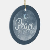 Vrede op aarde Inspirerend kerstfoto Keramisch Ornament (Rechts)