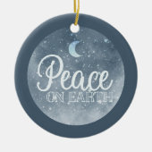 Vrede op aarde Inspirerend kerstfoto Keramisch Ornament (Voorkant)