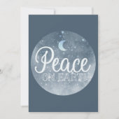 Vrede op Aarde Inspirerend Maan & Nachthemel Feestdagenkaart (Voorkant)
