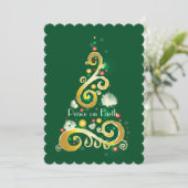 Vrede op Aarde IV Feestdagenkaart (Staand voorkant)