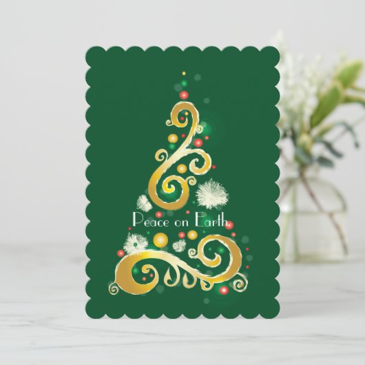 Vrede op Aarde IV Feestdagenkaart (Staand voorkant)