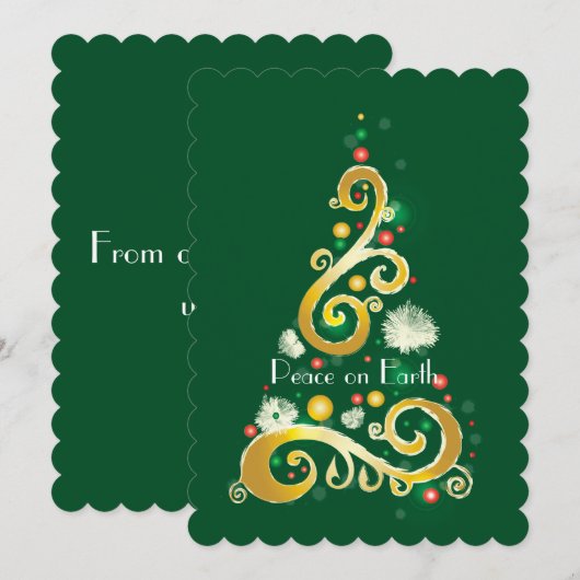 Vrede op Aarde IV Feestdagenkaart (Voorkant / Achterkant)