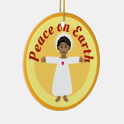 Vrede op aarde Jezus en kinderen Keramisch Ornament (Rechts)