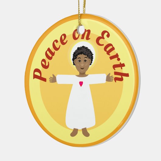 Vrede op aarde Jezus en kinderen Keramisch Ornament (Links)