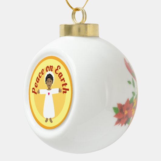 Vrede op aarde Jezus Keramische Bal Ornament (Rechts)