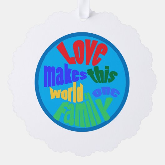 Vrede op aarde Jezus & kinderen Ornament Kaart (Achterkant)