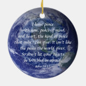 Vrede op aarde John 14:27 Keramisch Ornament (Achterkant)