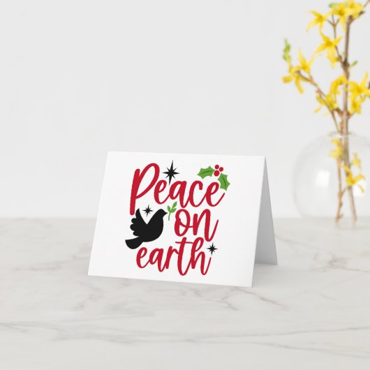 Vrede op aarde kaart (Gele Bloem)