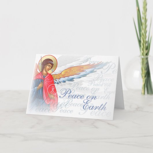 Vrede op aarde kaart met kerststal (Voorkant)