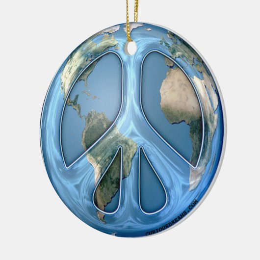 Vrede op aarde keramisch ornament (Links)