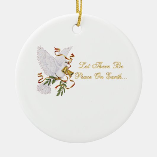 vrede op aarde keramisch ornament (Voorkant)