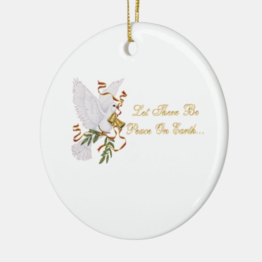 vrede op aarde keramisch ornament (Links)