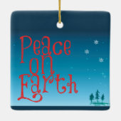 Vrede op aarde keramisch ornament (Achterkant)