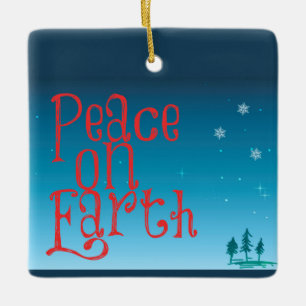 Vrede op aarde keramisch ornament