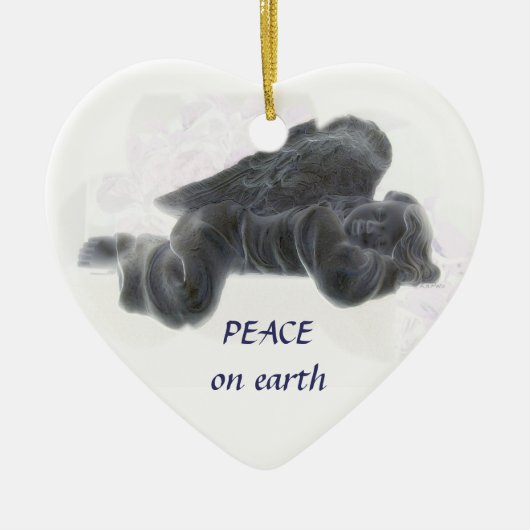 Vrede op aarde keramisch ornament (Voorkant)