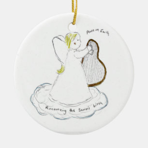 Vrede op aarde keramisch ornament