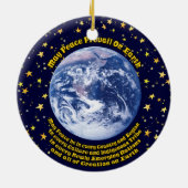 Vrede op aarde keramisch ornament (Achterkant)