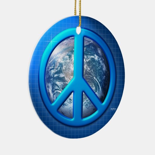 Vrede op aarde keramisch ornament (Rechts)
