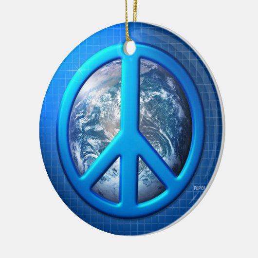 Vrede op aarde keramisch ornament (Links)