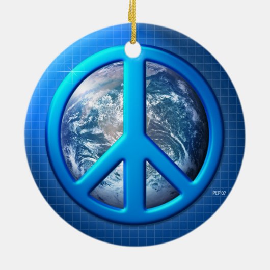 Vrede op aarde keramisch ornament (Achterkant)