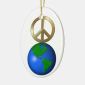 Vrede op aarde keramisch ornament (Links)