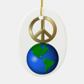 Vrede op aarde keramisch ornament (Voorkant)