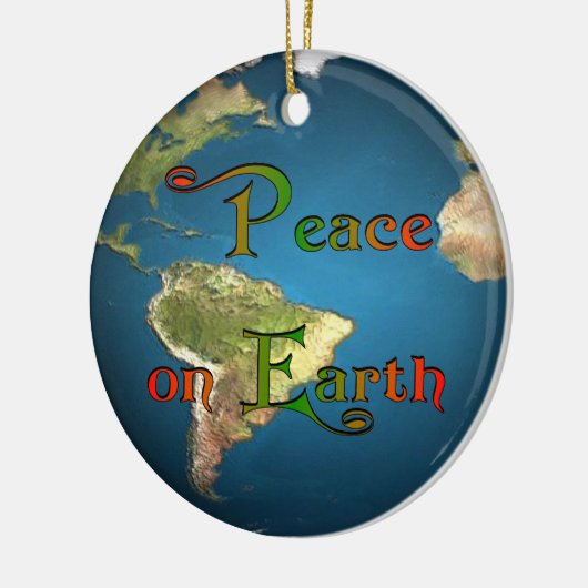 Vrede op aarde keramisch ornament (Links)