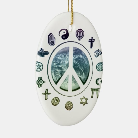 Vrede op aarde keramisch ornament (Rechts)