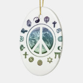 Vrede op aarde keramisch ornament (Links)