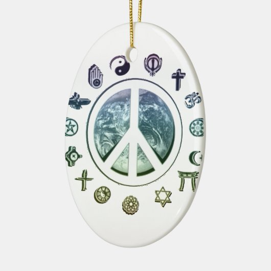 Vrede op aarde keramisch ornament (Links)