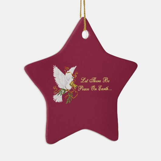 vrede op aarde keramisch ornament (Rechts)