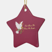 vrede op aarde keramisch ornament (Links)