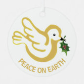 Vrede op Aarde keramische sieraad Metalen Ornament (Voorkant)