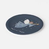 Vrede op Aarde Kerst Engel Vakantie Familie Papieren Bordje (Gekanteld)