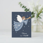 Vrede op Aarde Kerst Engel Vakantie Kaarten Feestdagenkaart (Staand voorkant)