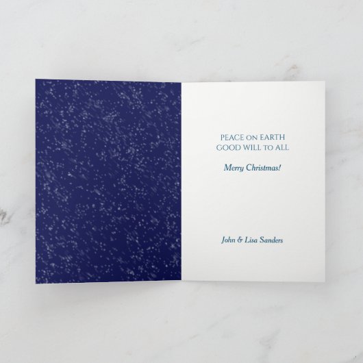 Vrede op aarde Kerst Herten Feestdagen Kaart (Binnen)