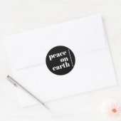 Vrede Op Aarde Kerst Minimalist Ronde Sticker (Envelop)