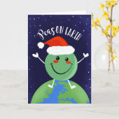 vrede op aarde kerst pea kunst grappige pun gade kaart (Gele Bloem)