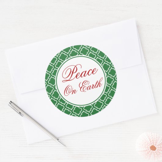 Vrede op aarde Kerst stickers (Envelop)