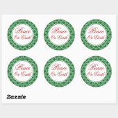 Vrede op aarde Kerst stickers (Vel)