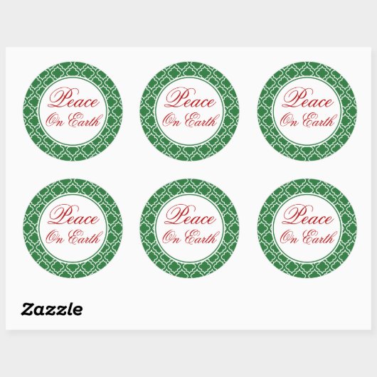 Vrede op aarde Kerst stickers (Vel)