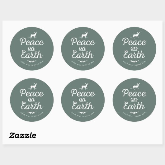 Vrede op aarde Kerst stickers (Vel)