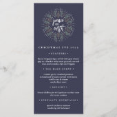 Vrede op aarde | Kerstavond diner menu (Voorkant)