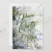 Vrede op aarde kerstboom feestdagenkaart (Voorkant)