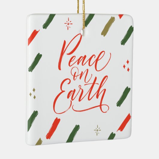 Vrede op aarde - kerstboom keramisch ornament (Rechts)