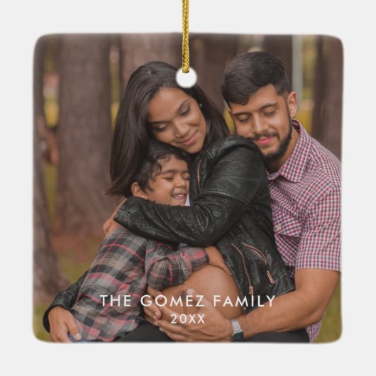 Vrede op aarde - kerstboom keramisch ornament (Achterkant)