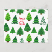 Vrede op aarde | kerstboompatroon briefkaart (Voorkant)