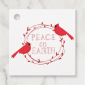 Vrede op aarde kerstcadeautjes bedankjes labels (Voorkant)