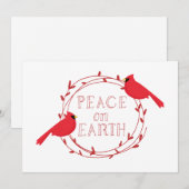 Vrede op aarde kerstcadeautjes feestdagenkaart (Voorkant / Achterkant)